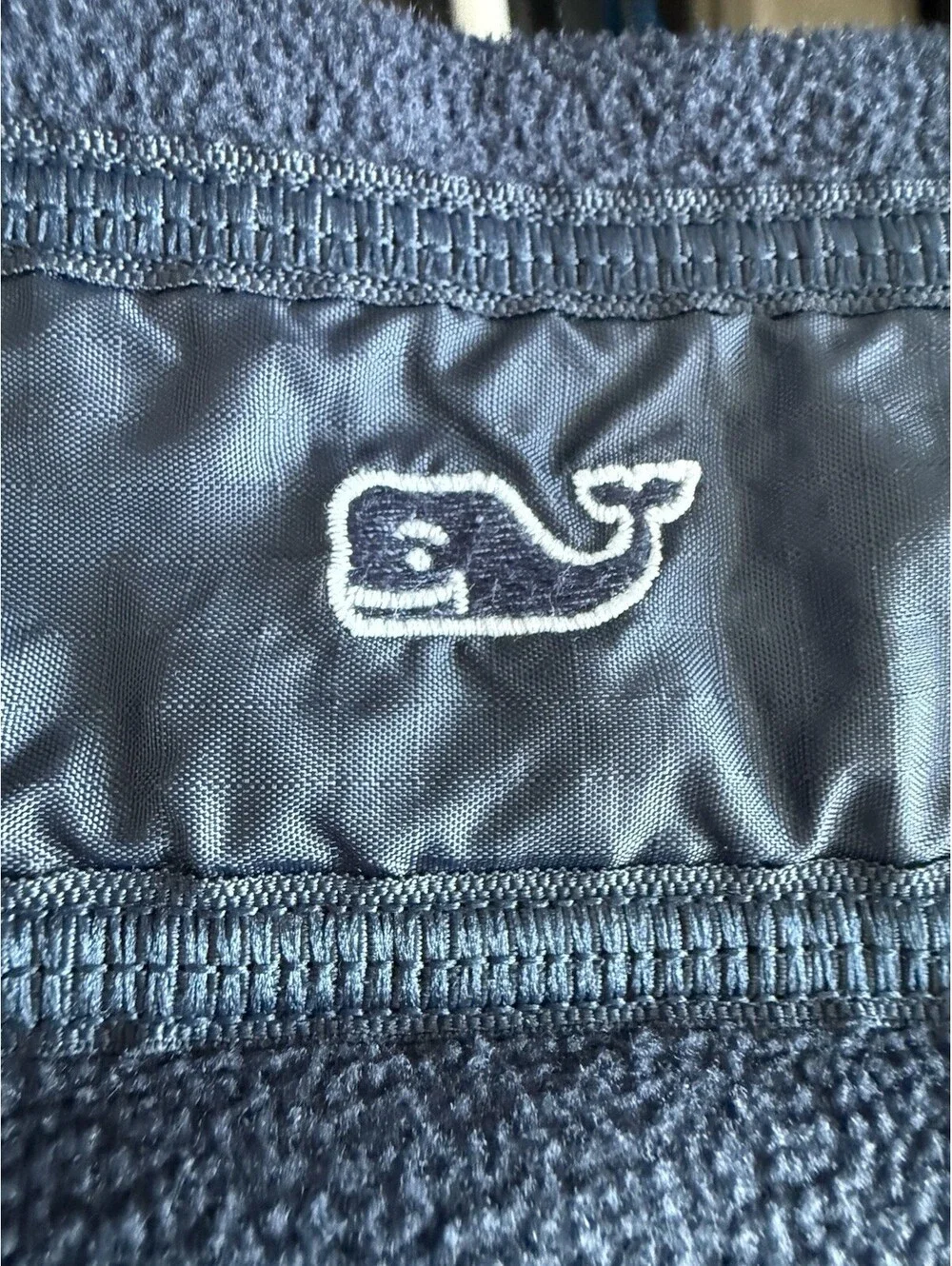 Vineyard Vines Harbor Fleece Vest Mens XXL Navy Blue Full Zip Preppy